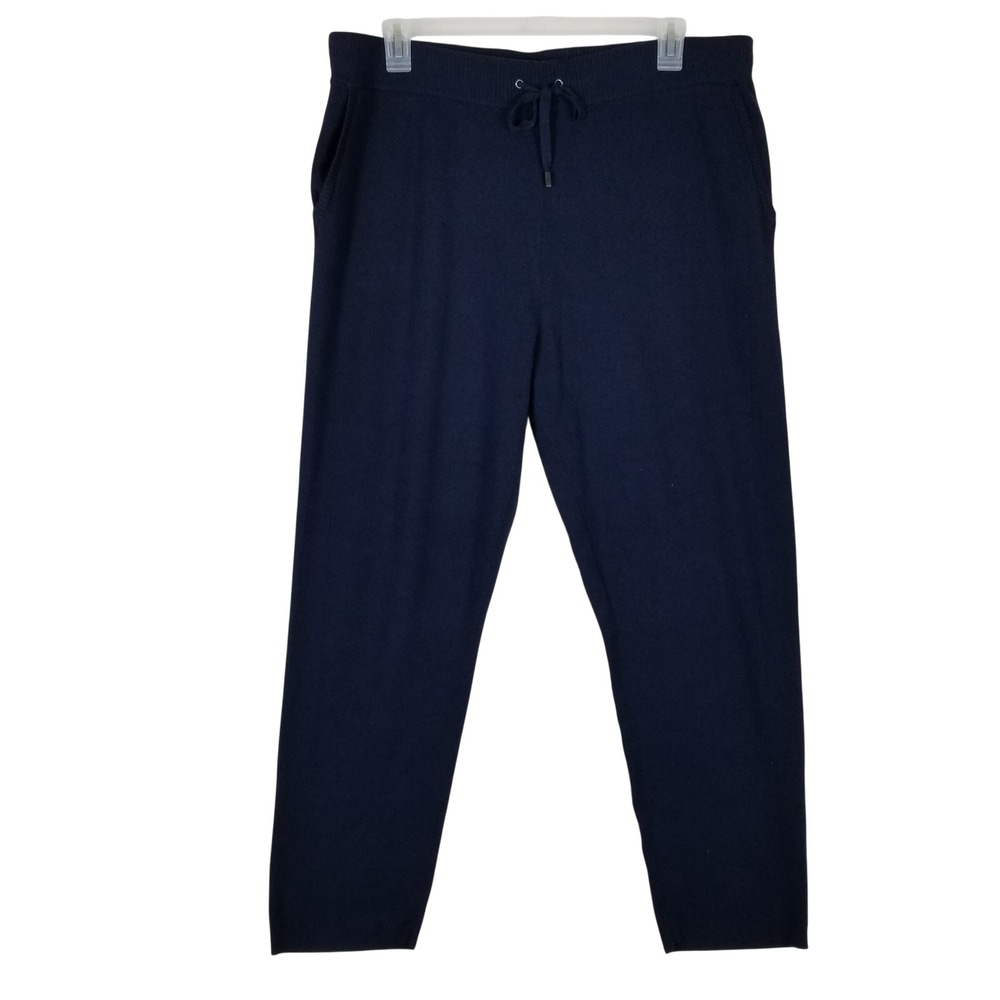 Chico's Zenergy Ankle Pants Womens 3R XL Navy Cotton Cashmere Straight Leg
